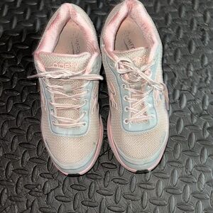 Stylish Women's Pink and Gray Sneakers
